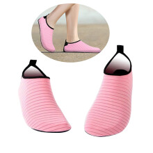 1Paire Chaussettes Yoga Silicone Rose Antidérapantes Durable Sport