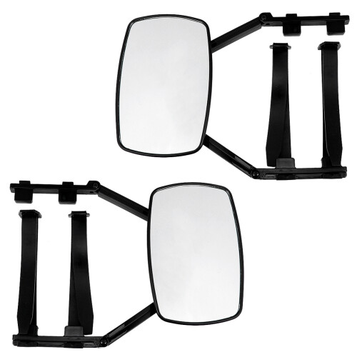 1Paire Miroir Extension Noir Design Compact Remorque Stable