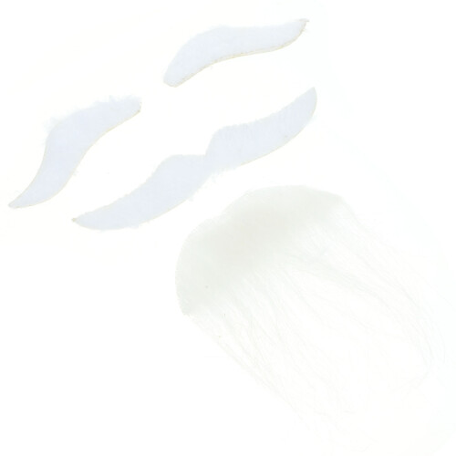 4Ensembles Barbes Fausses Blanches En Pour Halloween Et 2