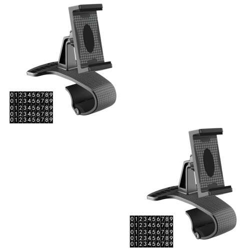 2Pièces Support Téléphone Noir Antidérapant Pour Navigation 2