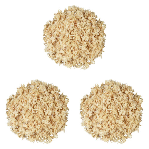 3Pièces Litière Bois Naturel Clair Pour Cages Hamsters 1