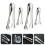 4Pièces Pinces Argent Acier Rétractables Pour Service Barbecue 8