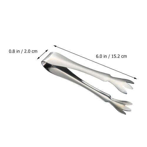 4Pièces Pinces Argent Acier Rétractables Pour Service Barbecue 1