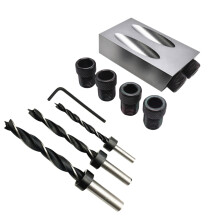 34Pièces Ensemble Perceuse Angle 15, Guide Locator Bois Antirouille