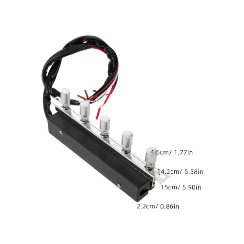 Universal Range Hood Keyboard Switch with 5 Buttons Black 1