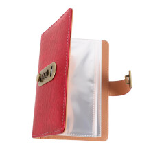 Red Password Lock Cash Saving Booklet with Envelopes for Home Use