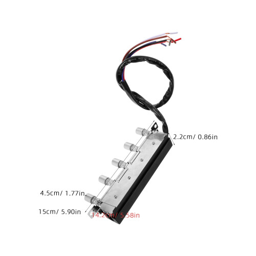 Universal Range Hood Keyboard Switch with 5 Buttons Black 2