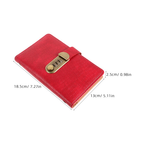 Red Password Lock Cash Saving Booklet with Envelopes for Home Use 1