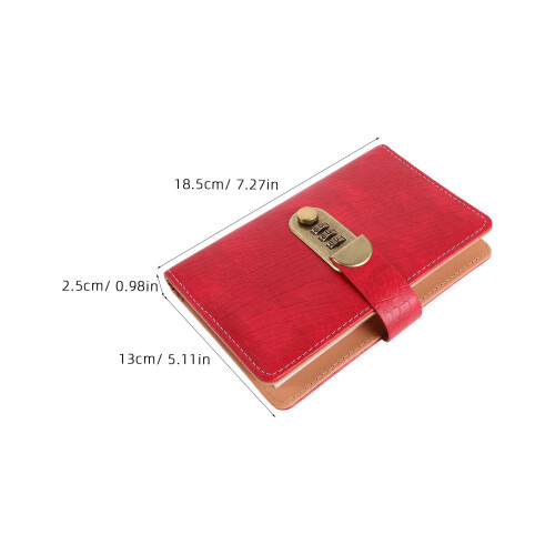 Red Password Lock Cash Saving Booklet with Envelopes for Home Use 2