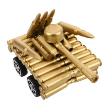 Golden Iron Diecast Tank Model Realistic Military Toy Decoration