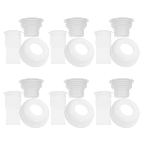 24Sets Plastic Drain Seal Plug for Washer Hose and Kitchen Sink, White 2