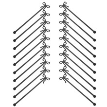 20Pcs Acrylic Cocktail Mixing Spoons Black Bow Drink Stirrers