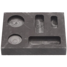3Pcs Graphite Ingot Mold Black Metal Melting Furnace Kit for Lab Use