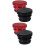 4Pcs Aluminum Alloy Car Lighter Plug Cap Assorted Colors 6