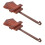 2Pcs Coffee Wood Clock Pendulum Replacement for DIY Cuckoo Repair 10