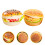 6Pcs Realistic PU Burgers Light Brown Simulation Models for Home Decor 10