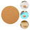 48Pcs Round Self-Adhesive Cork Coasters Light Brown for Home DIY 8