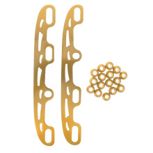 2Sets High-Performance Golden Stainless Steel Hockey Skate