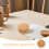 48Pcs Round Self-Adhesive Cork Coasters Light Brown for Home DIY 7