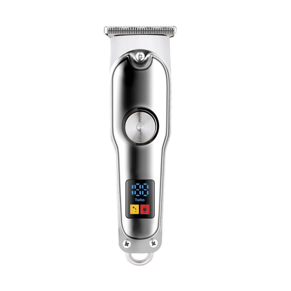 Silver Cordless Hair Clippers And Beard Trimmer For Men, Low Noise, Fast Charging, Wet Dry Grooming,