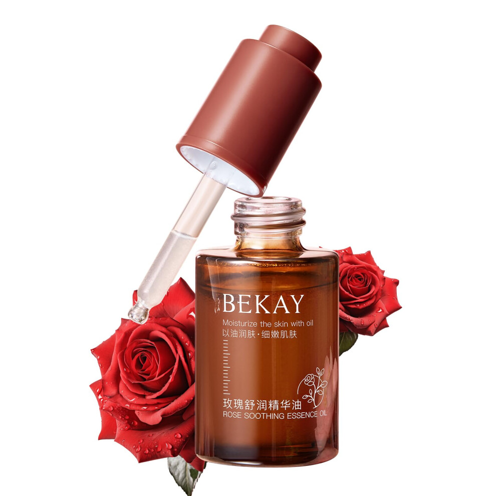 Rosehip Face Serum AntiAging Rose Oil for Wrinkles Hydrating Brightening 1oz