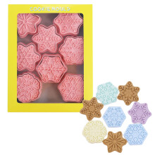 Multi-Use Snowflake Cookie Cutters Winter Shapes Stainless Steel Versatile Fondant Mould Sparkling Holographic Scarecrow Christmas Cookie Kit