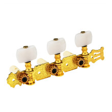 Classical Guitar Tuning Pegs Gold Plated 1:14 Gear Ratio Machine Heads 3L 3R Precise Control