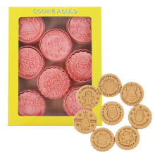 8or10-Piece3D Cookie Cutters – Food-Grade PP, Pink