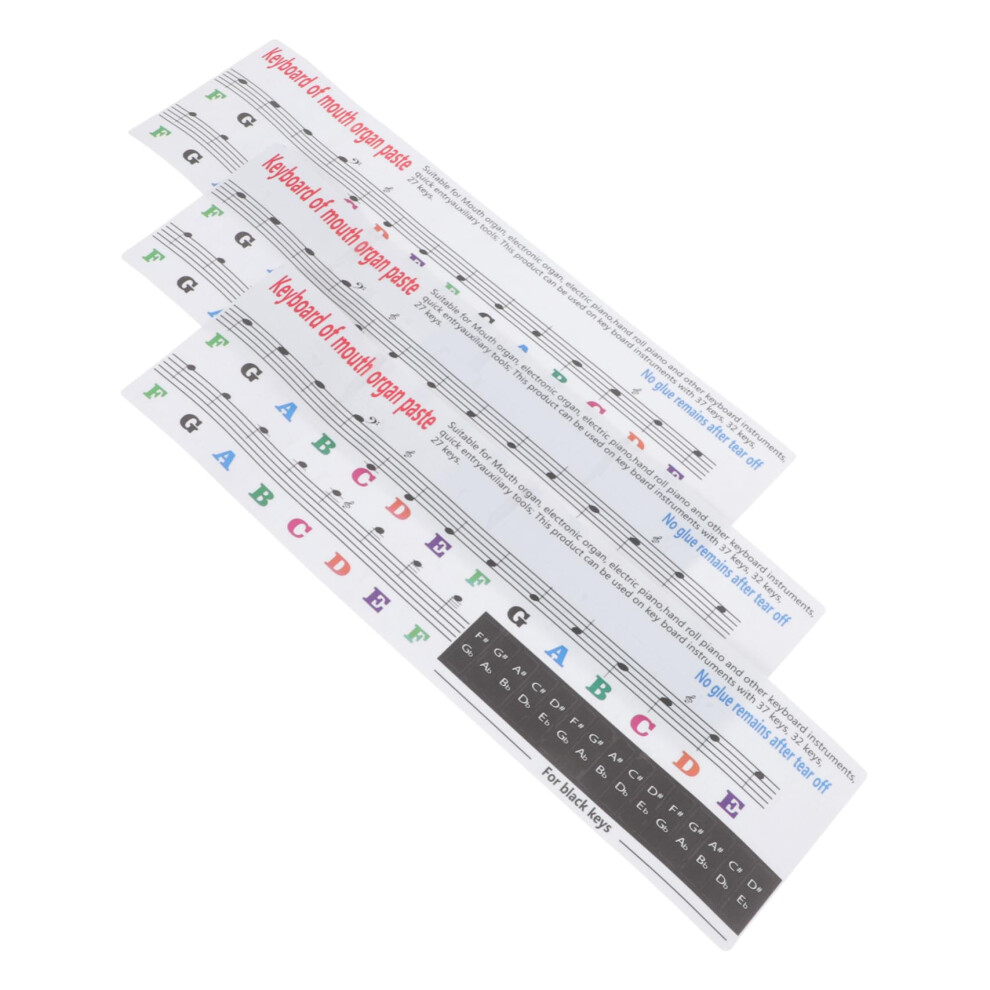 Piano Keyboard Note Stickers For Beginners 3Pcs Removable Pvc Key Labels For Quick Note Recognition 9174973705482
