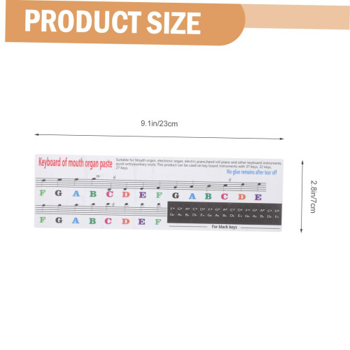 Piano Keyboard Note Stickers for Beginners 3pcs Removable PVC Key Labels for Quick Note Recognition 1