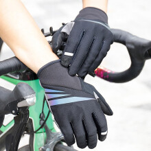 Guanti da ciclismo a dita complete per uomo e donna, antiscivolo, assorbimento degli urti, taglia 9,5-10,5 cm