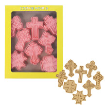 Conjunto de cortadores de biscoito 3D – 8 ou 10 peças, PP de qualidade alimentar