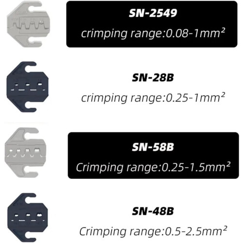 Crimping Tool SN28B Open Barrel Crimper for TAB 2.8mm 4.8mm with Replacement Insert 1