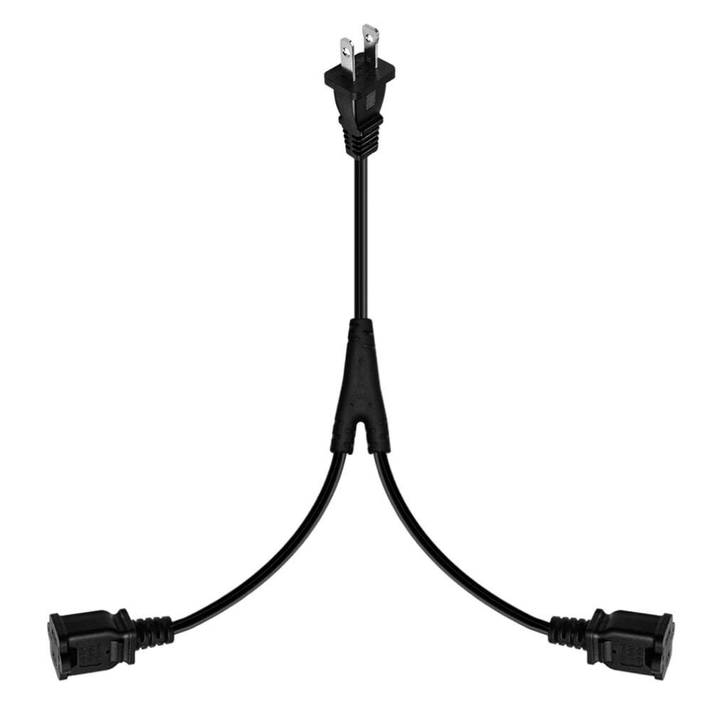 Nema 115 Splitter Cable 5Ft Dual Outlet Polarized Power Cord Ul Etl Certified 18Awg Spt2 9455672120425