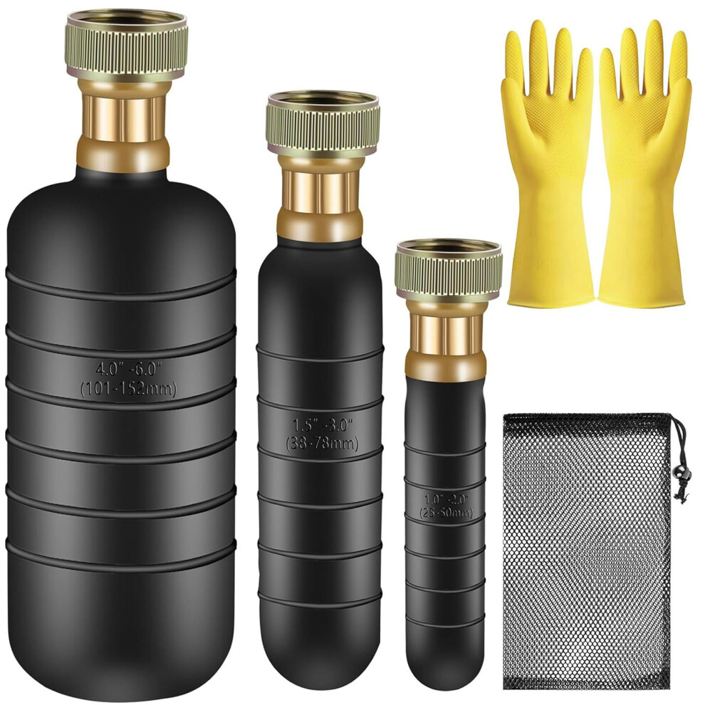 Drain Bladder Pipe Clog Remover For 1 To 6 Inch Pipes, Expandable Reusable Rubber Cleaner 9169991733401