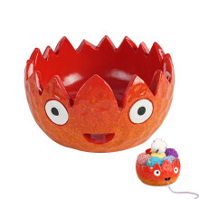 Handmade Ceramic Yarn Bowl with Flame Design for Tangle Knitting and Crochet Gifts