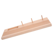 Wood Ruler Rack and Thread Spool Organizer with Durable Wooden Construction for Sewing and Quilting
