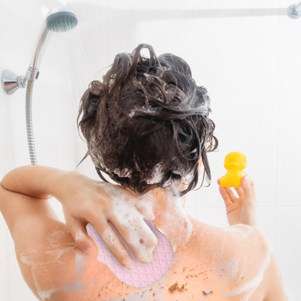 Exfoliating PVA Bath Sponge 6.7x13.5x2.6cm Reusable Shower Brush