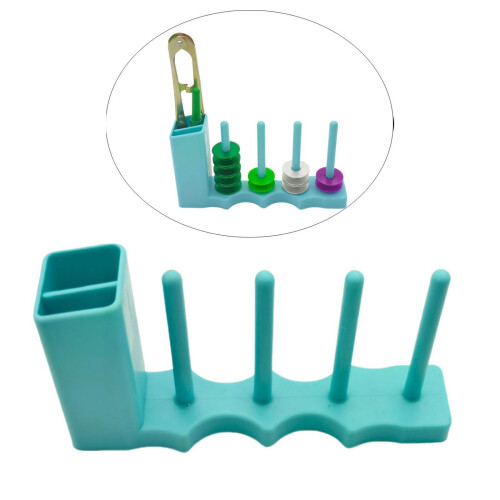 Sewing Bobbin Holder and Thread Spool Organizer for Quilting with Tangle Storage, 4 Spools 2