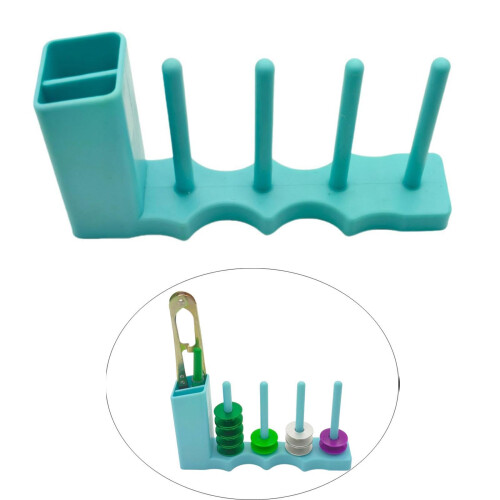 Sewing Bobbin Holder and Thread Spool Organizer for Quilting with Tangle Storage, 4 Spools 1