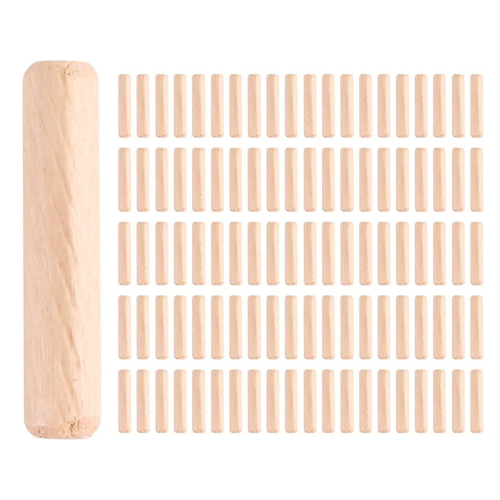 300Pcs Kiln Dried Grooved Hardwood Dowel Pins For Woodworking And Furniture 9169991733593