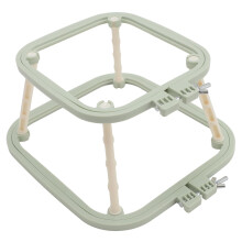 Adjustable Double Layer Embroidery Stand with Frame Holder for Needlework Desktop (Nordic Green)