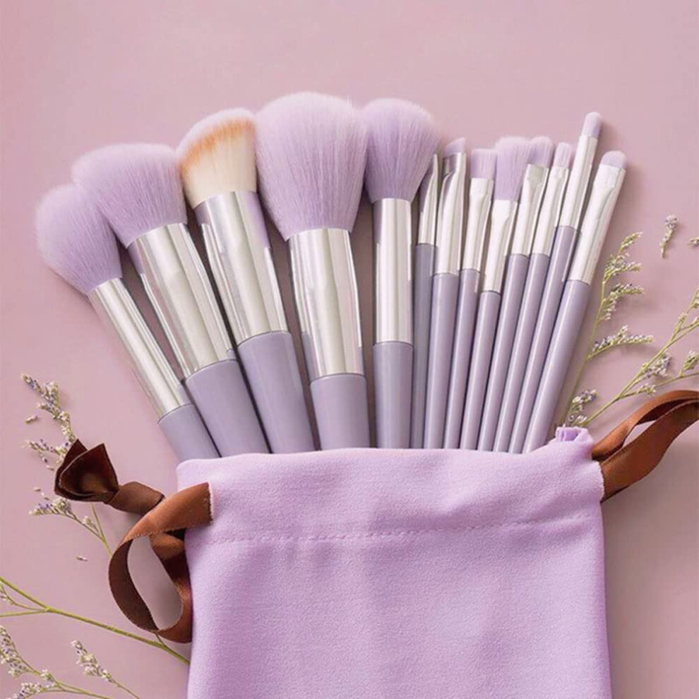 13 Piece Soft Fluffy Makeup Brush Set for Foundation Blush Eyeshadow with Durable Handles