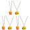 6Pièces Pendentif Mode Couleur Assortie Chic 2