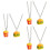 6Pièces Pendentif Mode Couleur Assortie Chic 6
