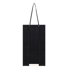 12Paires Rangement Mural Baguettes Portable Pliable Noir Et Bois