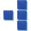 72Pièces Feutrine Bleue Pour Couture Enfants 8