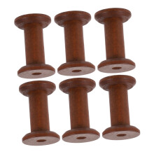 6pcs Wooden Thread Holder for Sewing Quilting Retro Spool Organizer Tangle Storage