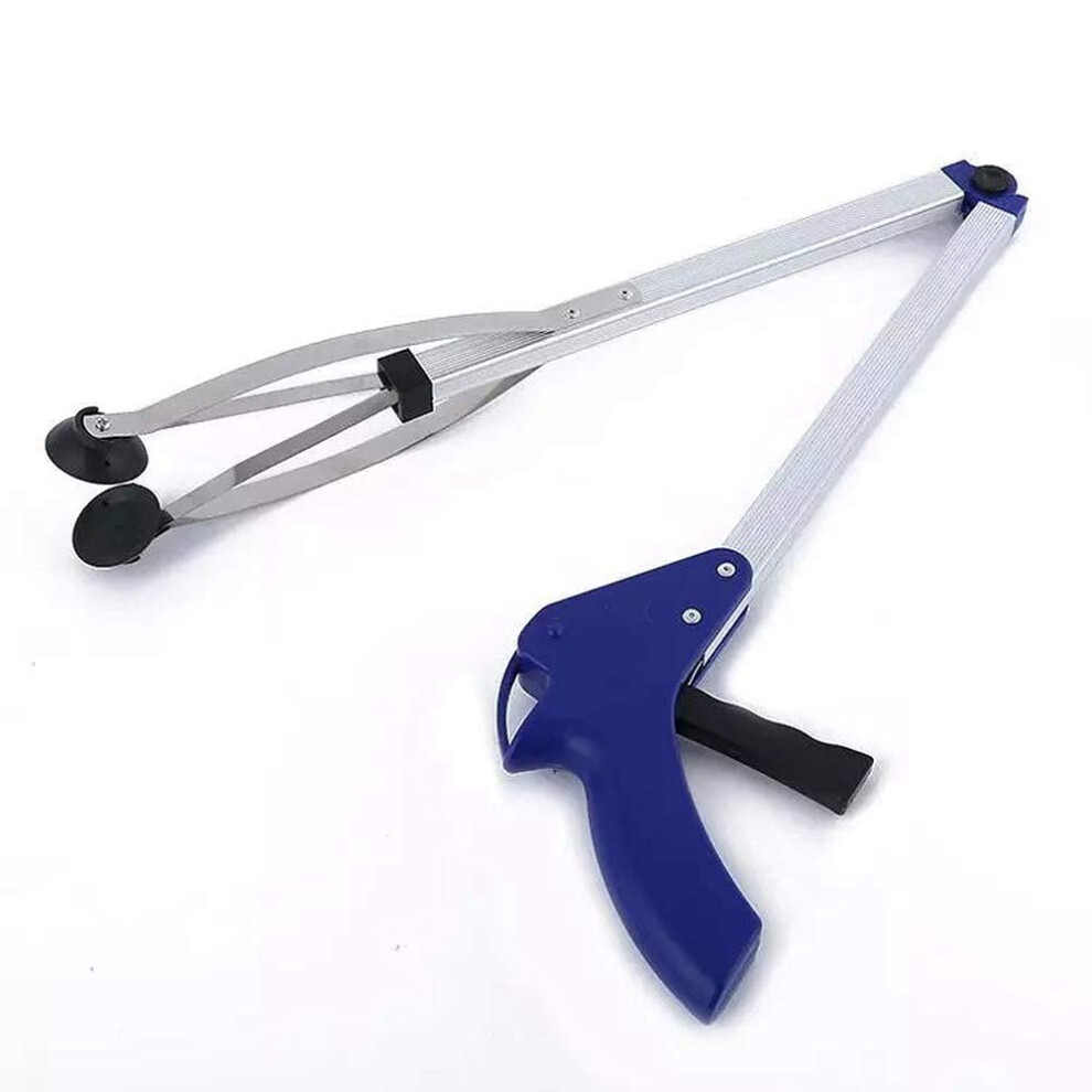 33 Inch Foldable Grabber Reacher Tool with Rotating Rubber Gripper, Lightweight Aluminum Litter Picker for Elderly