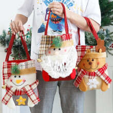 (As show, One size) 3 New Christmas Gift Bags Christmas Tote Gift Bag Decorative Items Creative Stereoscopic Gift Bag 30*22cm Pxcl